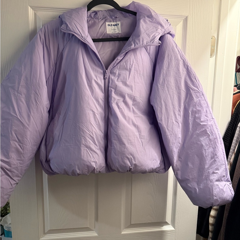 Old Navy Women's Light Purple Puffer Jacket